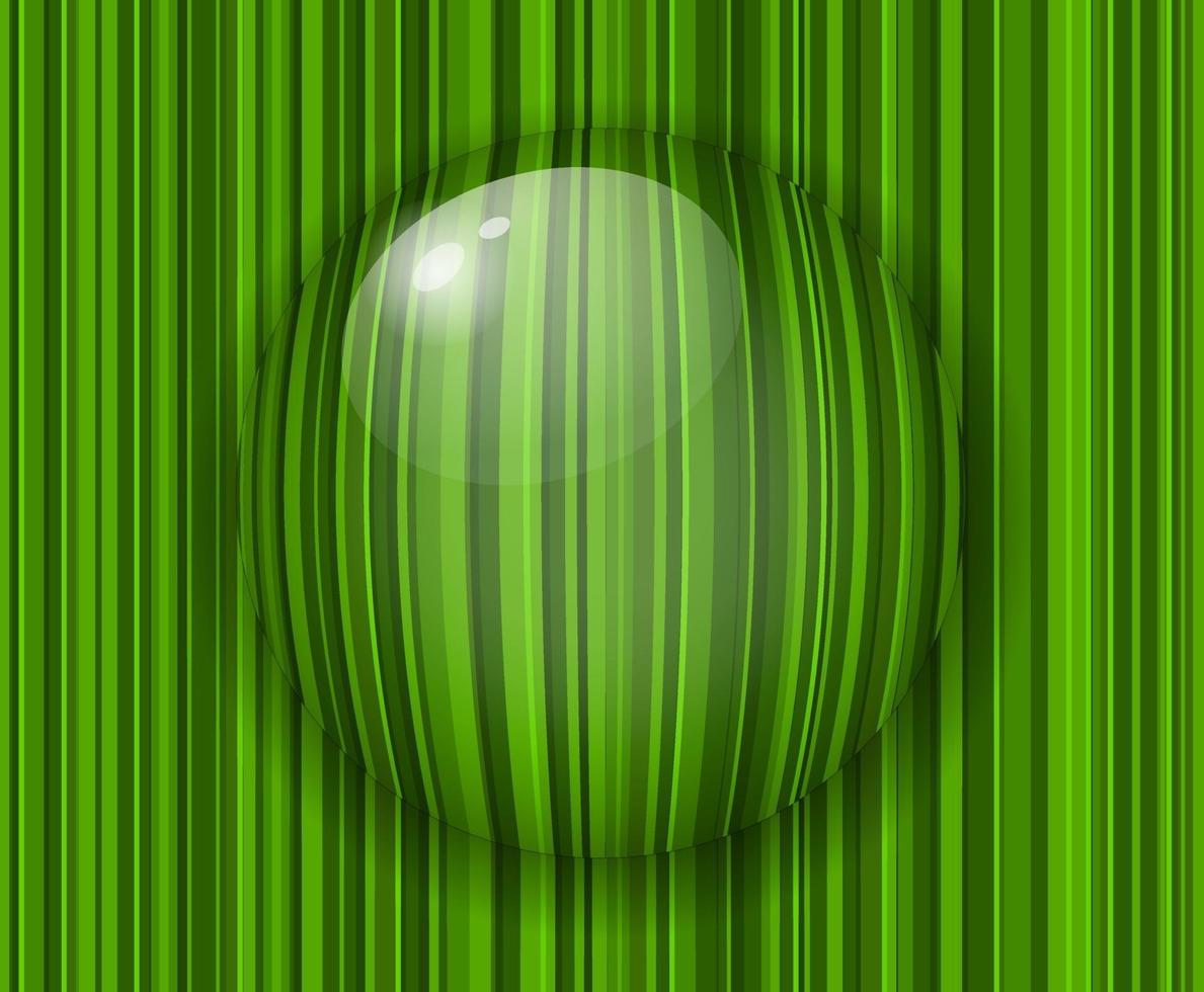 water drop on 3d green grass background vector