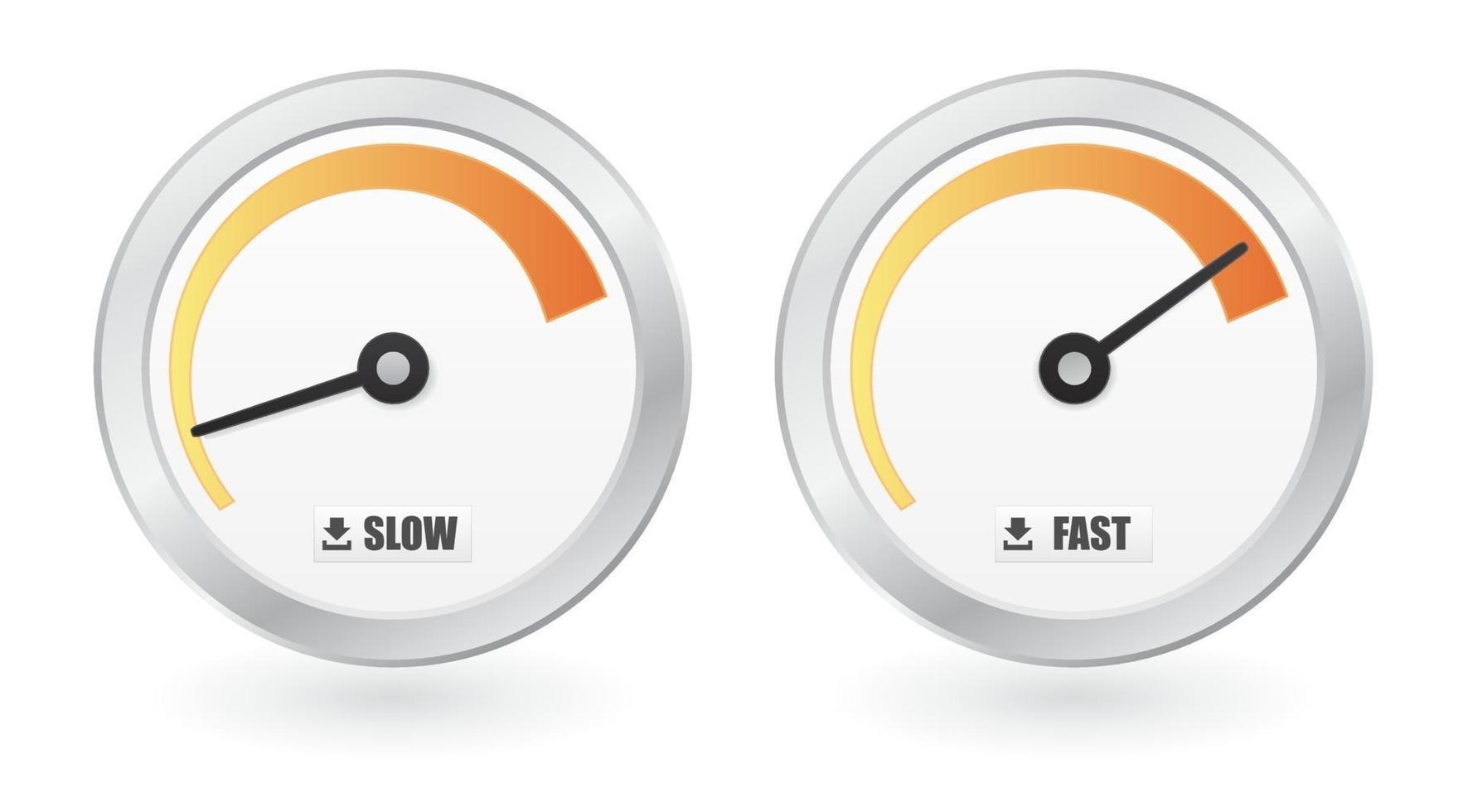 download internet speed meter vector