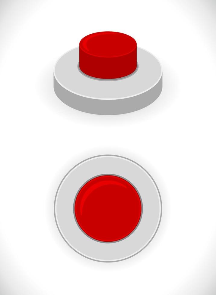 red button icon vector