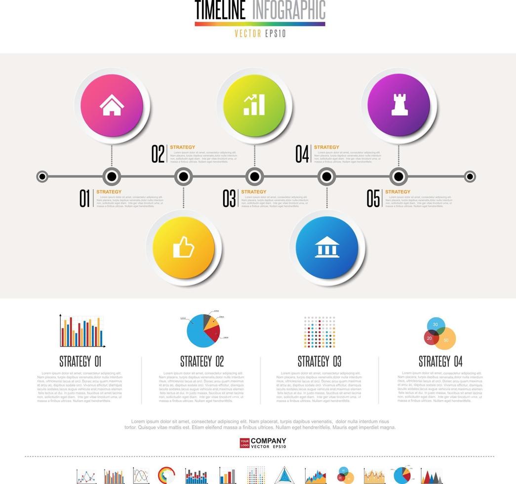 Timeline Infographics Design Template vector