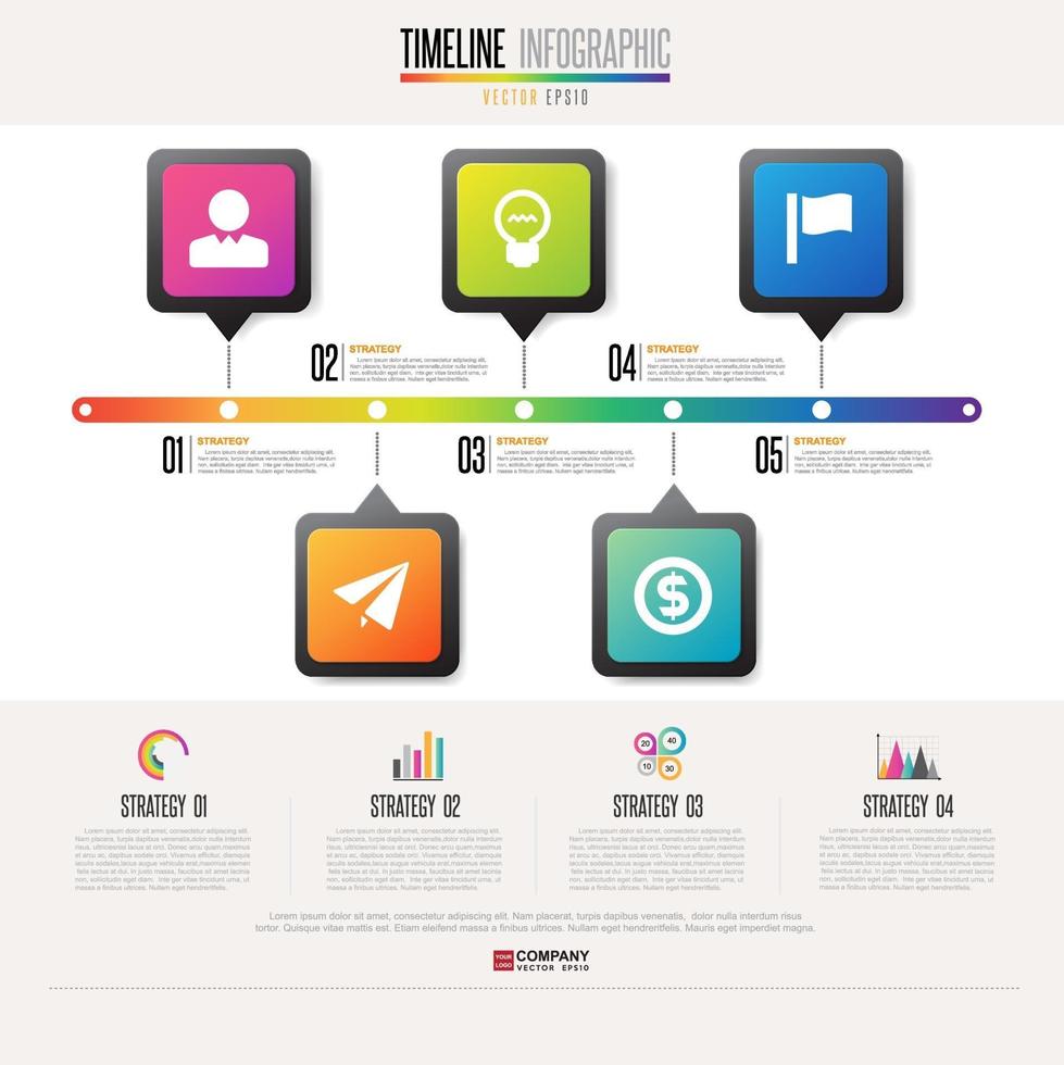 Timeline Infographics Design Template vector