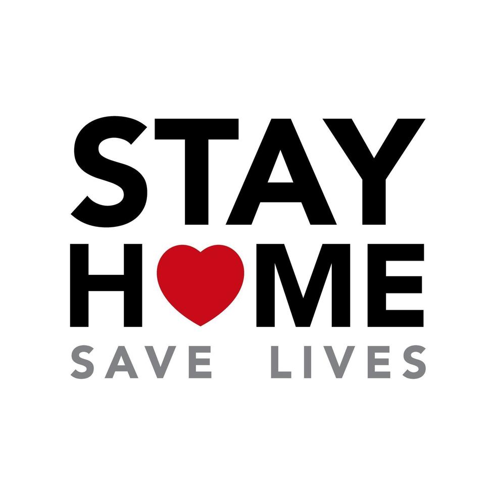 Stay at home. Coronavirus Covid-19, quarantine motivational phrase. vector