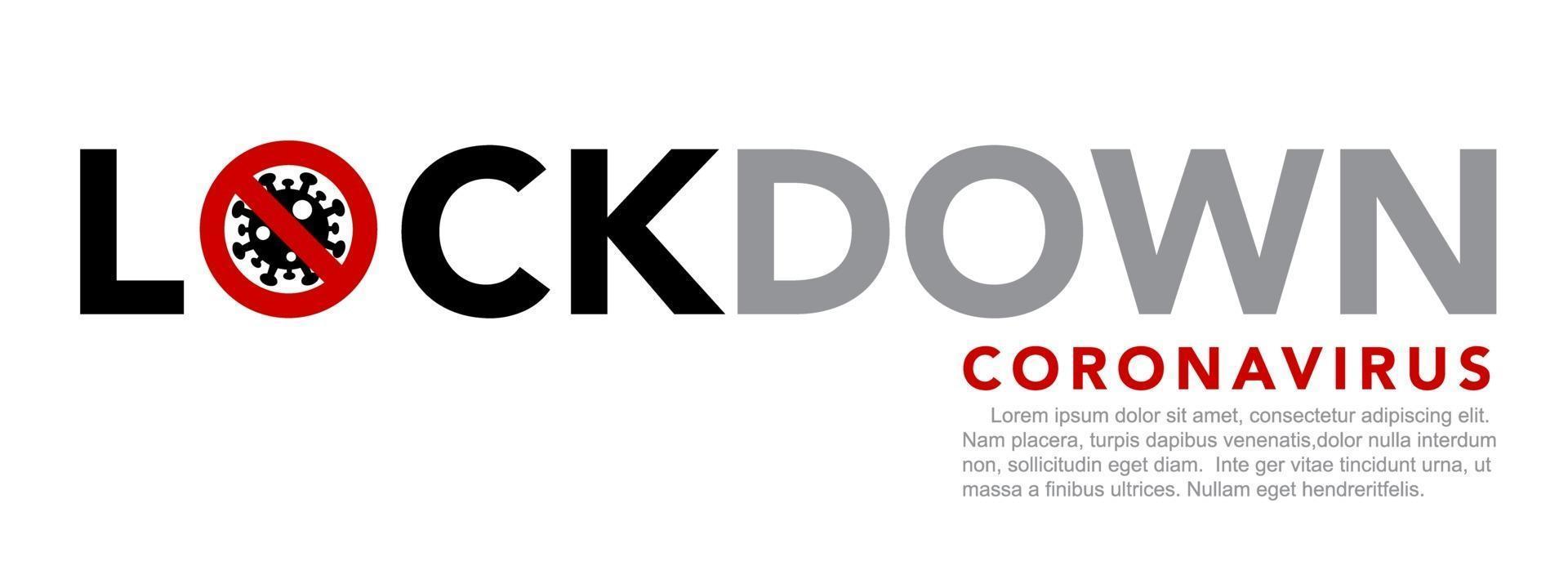 Sign caution coronavirus. Lockdown banner vector