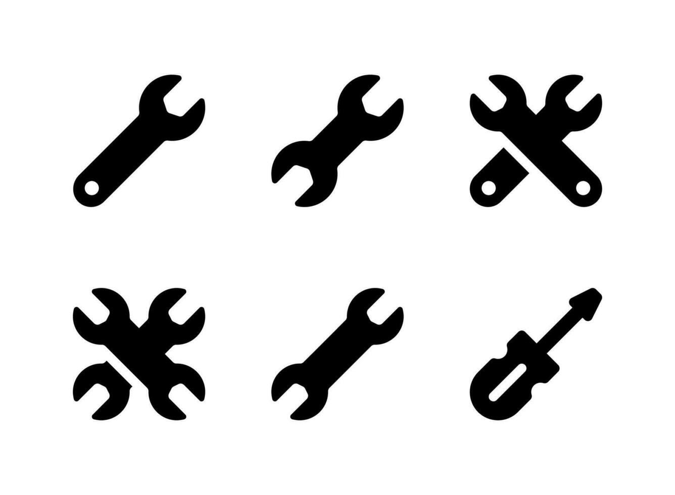 Simple Set of Automotive Related Vector Solid Icons