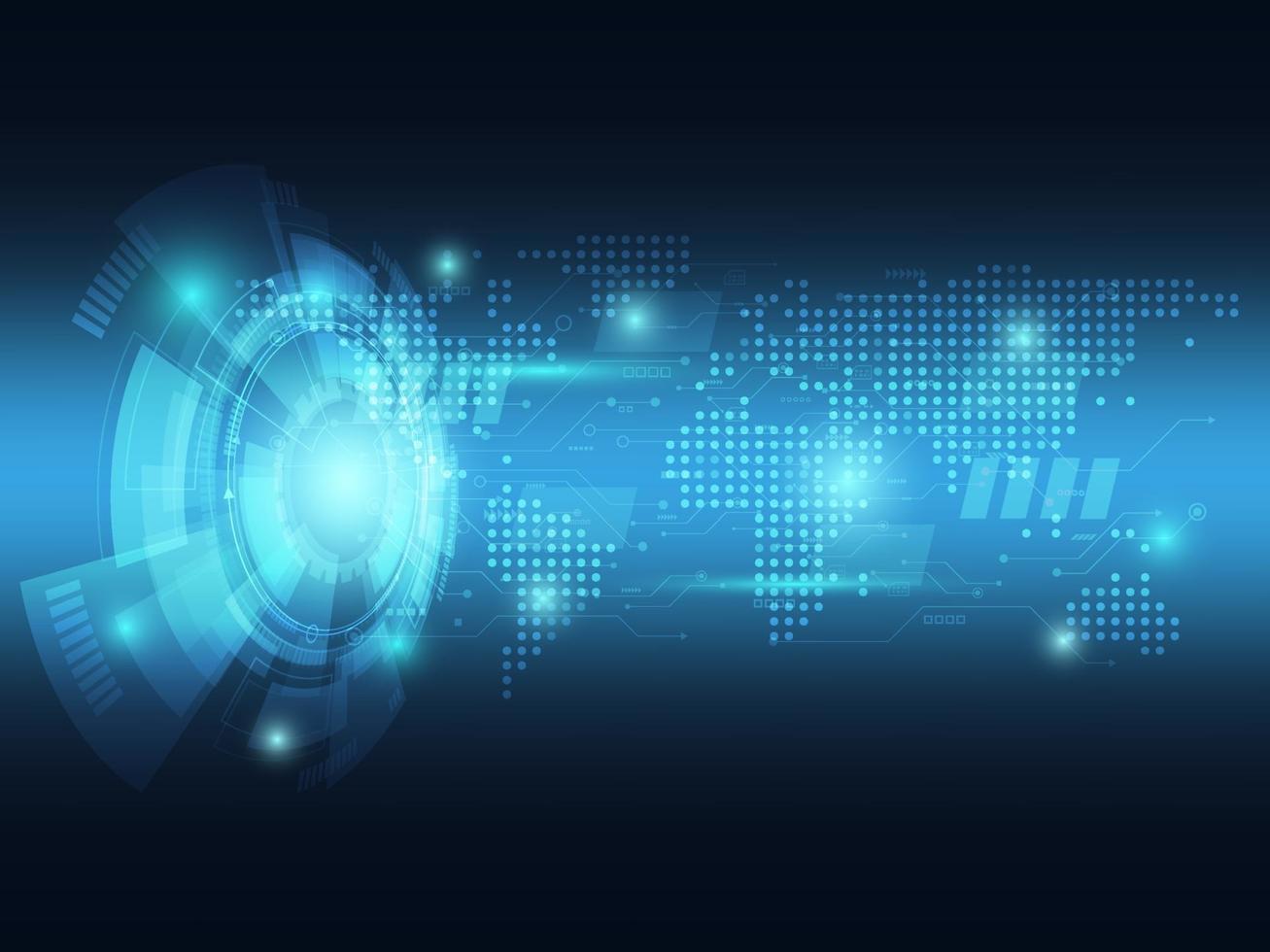 abstract futuristic blue technology background vector