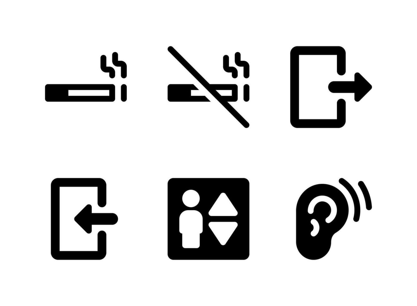 conjunto simple de iconos sólidos vectoriales relacionados con la orientación vector