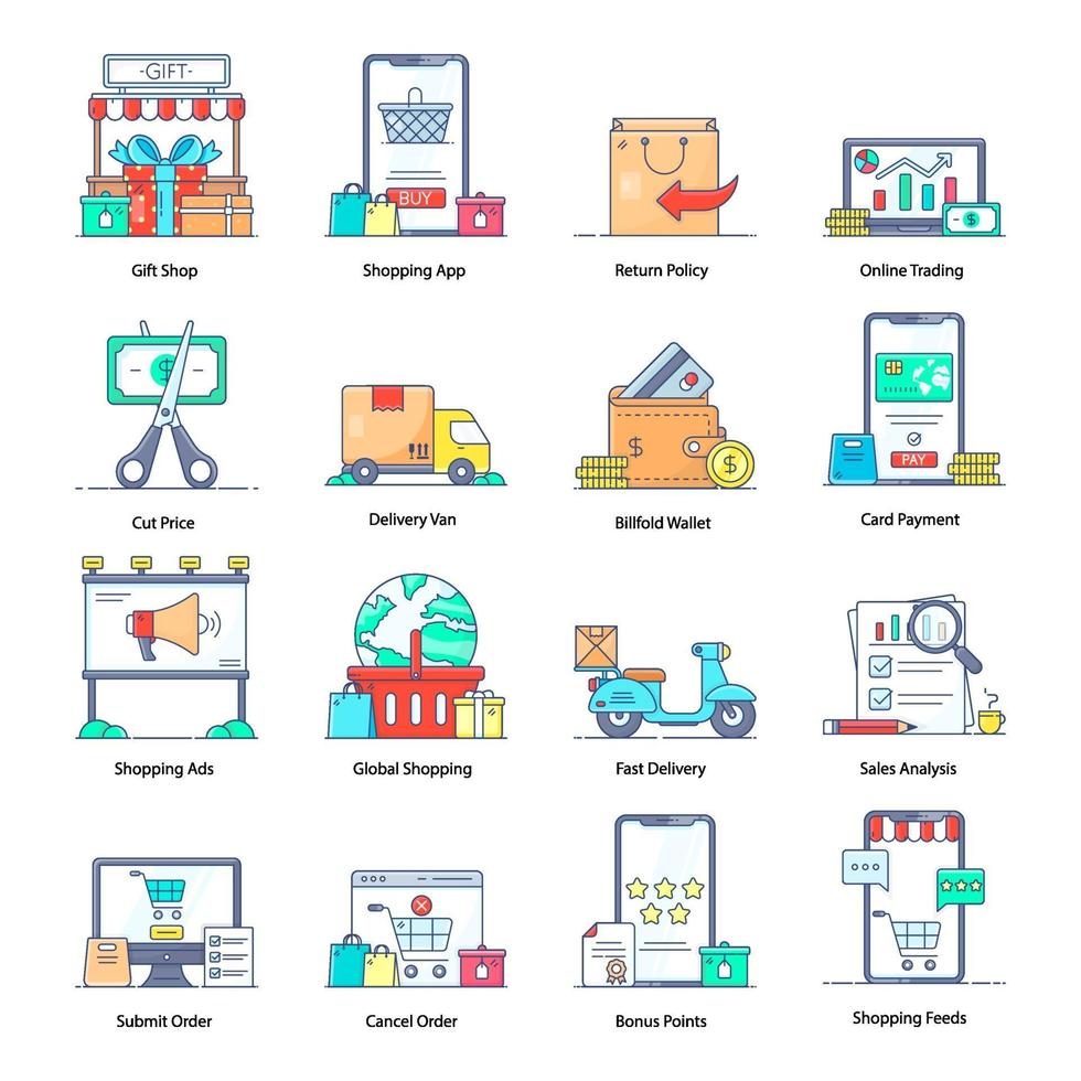 E-commerce and Delivery vector