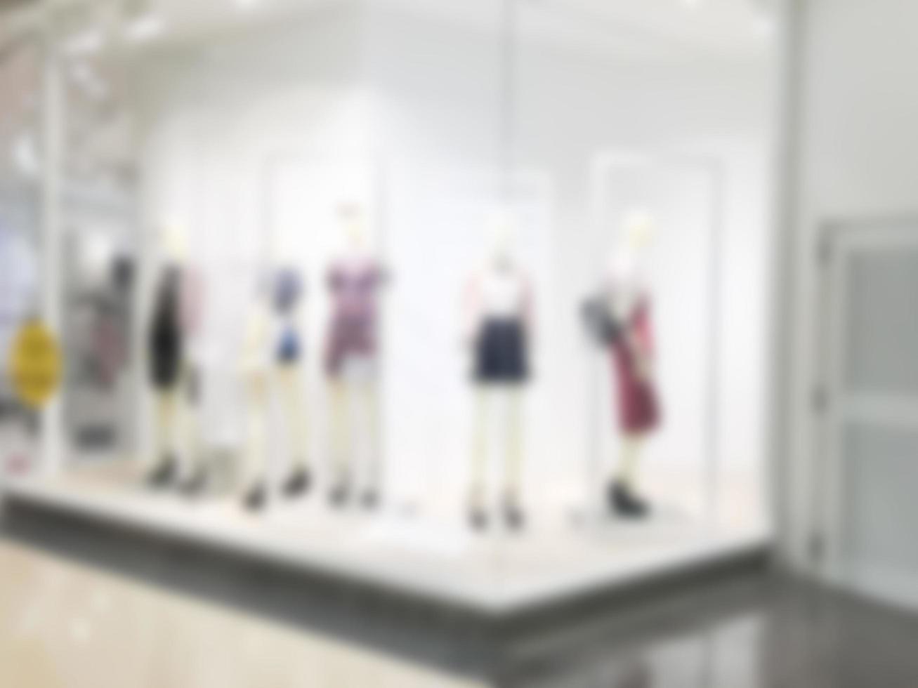 Abstract defocused shopping mall interior photo