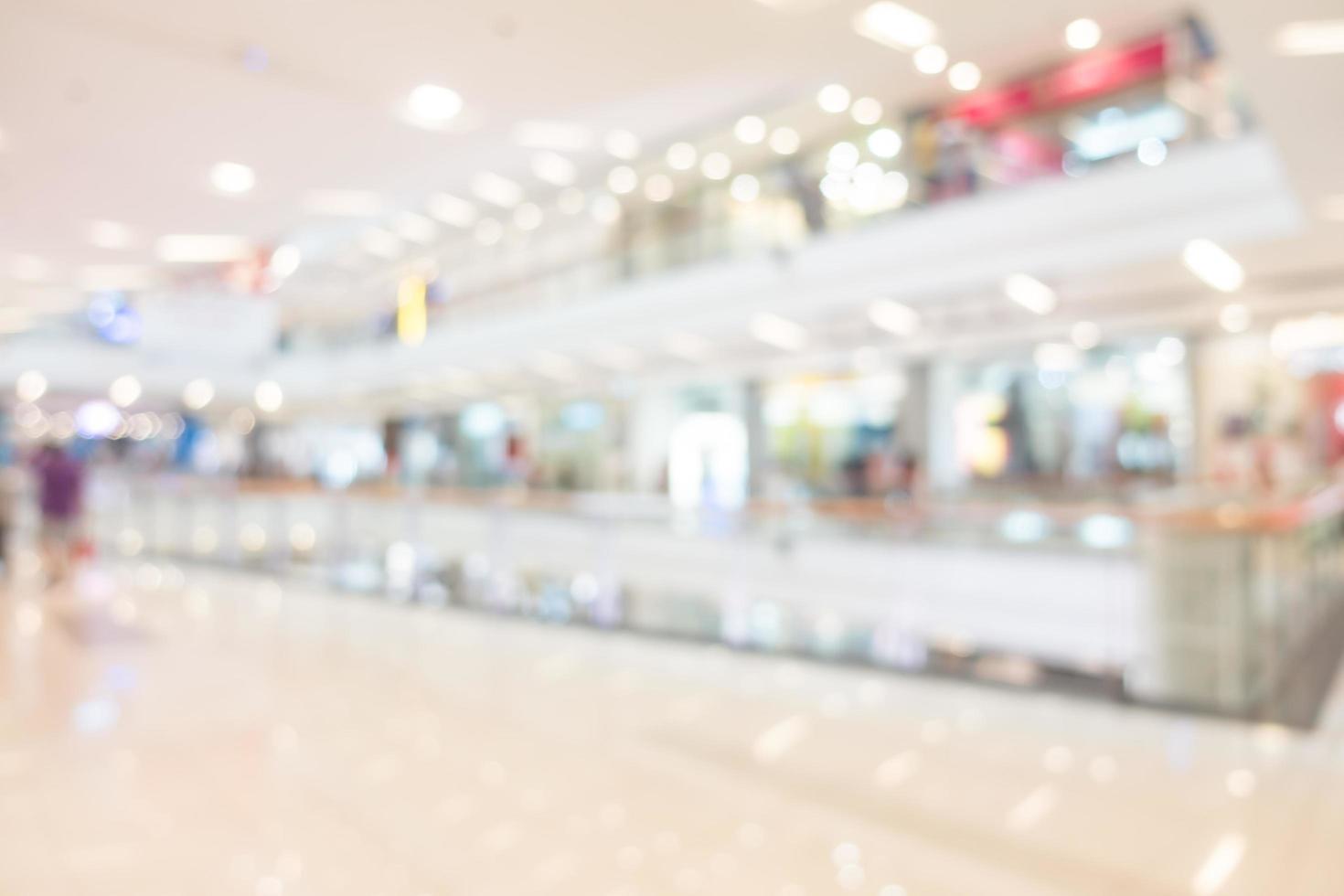 Abstract defocused shopping mall interior photo