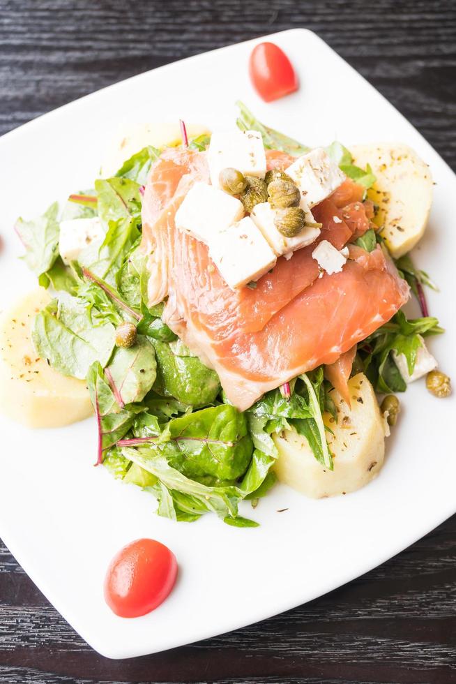 Smoked salmon salad photo