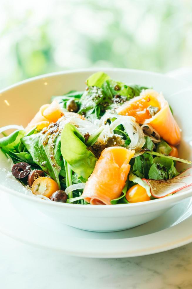 Smoked salmon salad photo