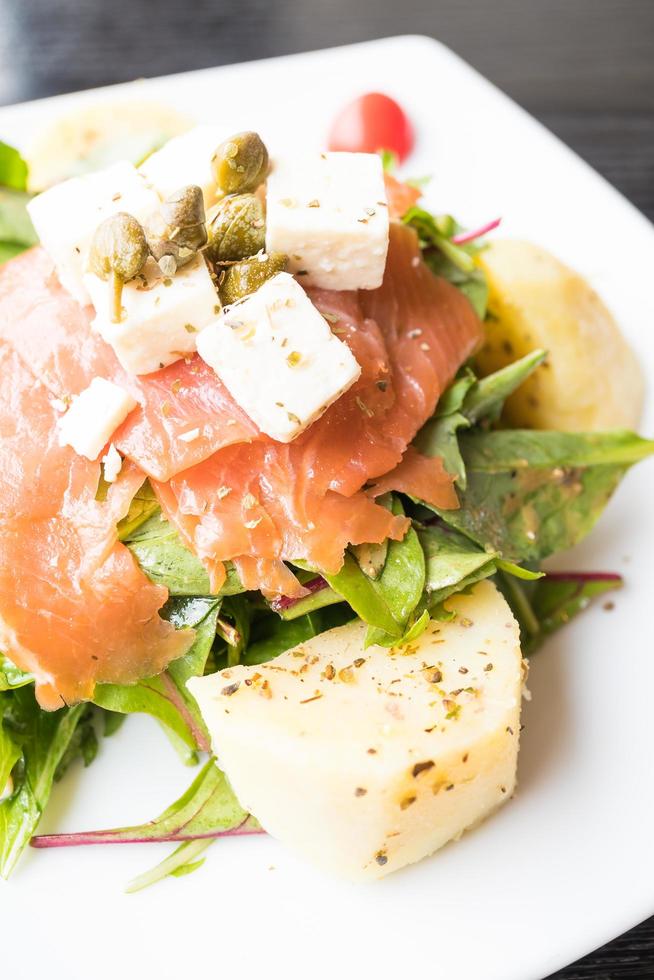 Smoked salmon salad photo