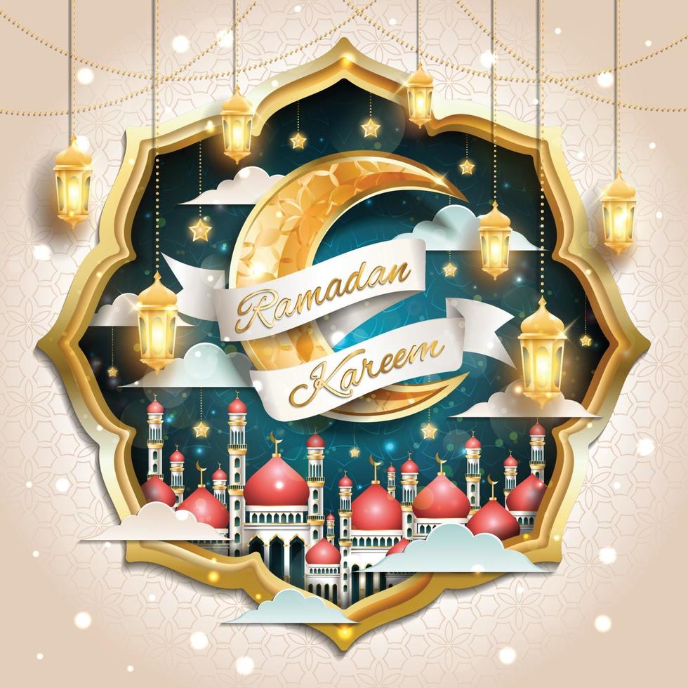 Celebration of Ramadan Kareem Concept vector