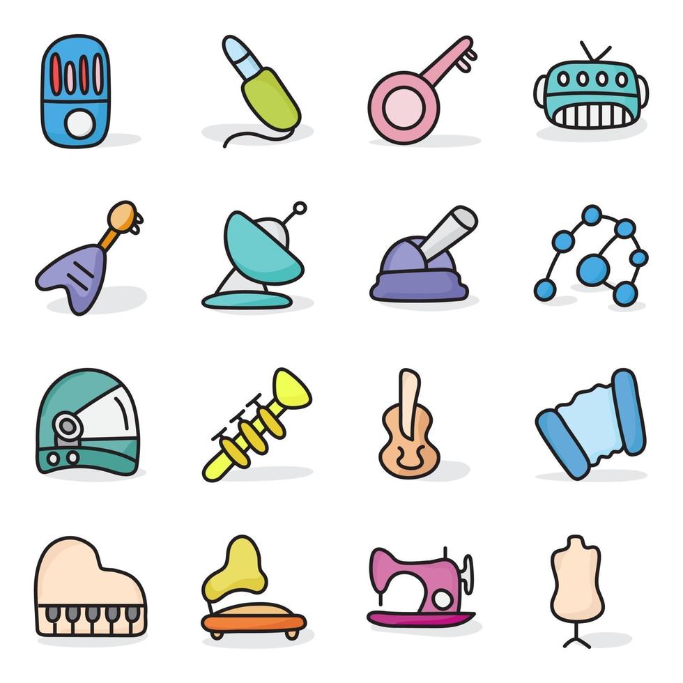 Music, Space and Sewing Vector for Kids Project