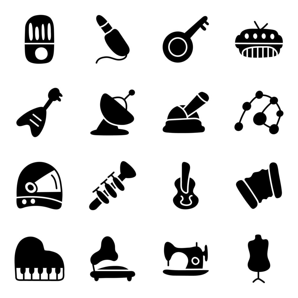 Music, Space and Sewing Vector for Kids Project