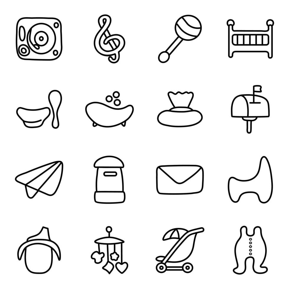 vectores en línea de juguetes y accesorios para bebés