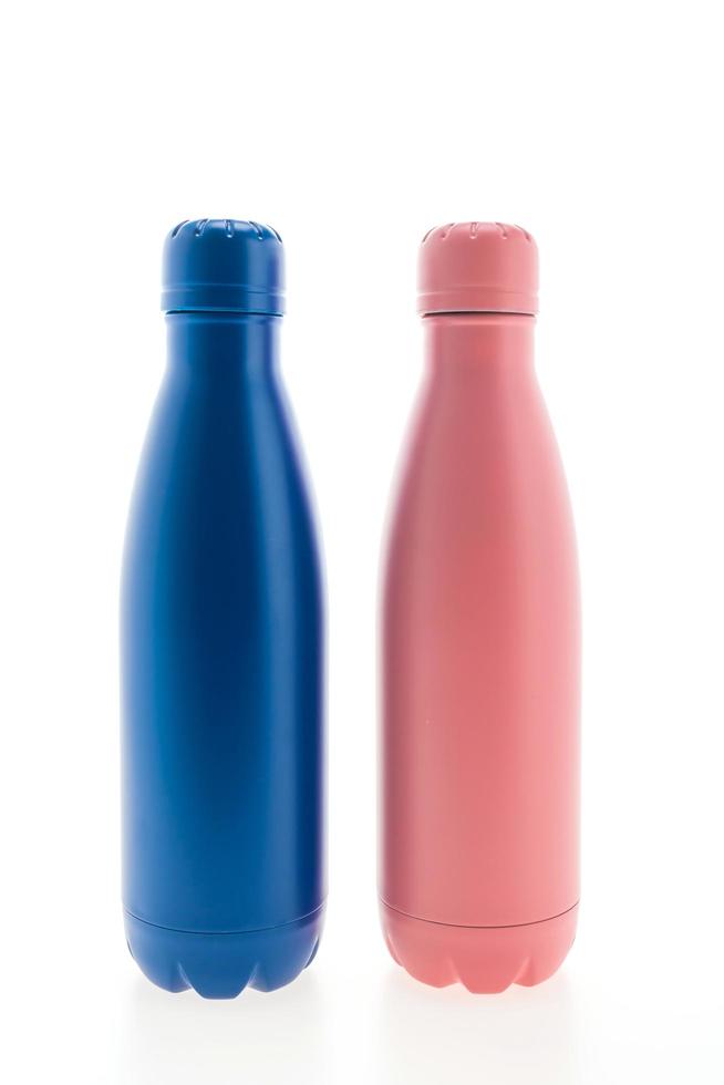 Stainless vacuum flask and bottle photo