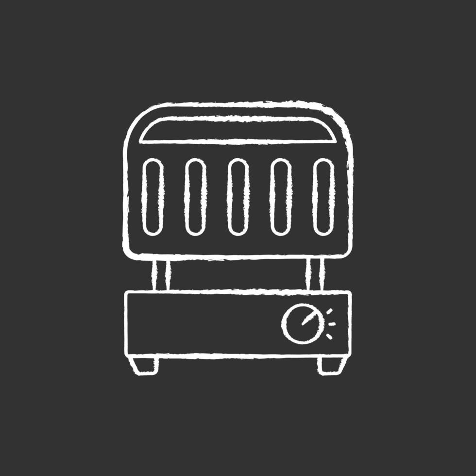 Electric grill chalk white icon on black background vector