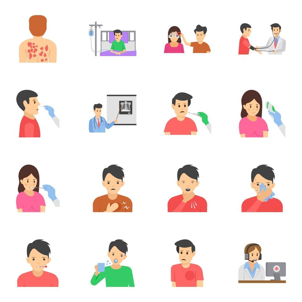 Patients and Different Diseases vector