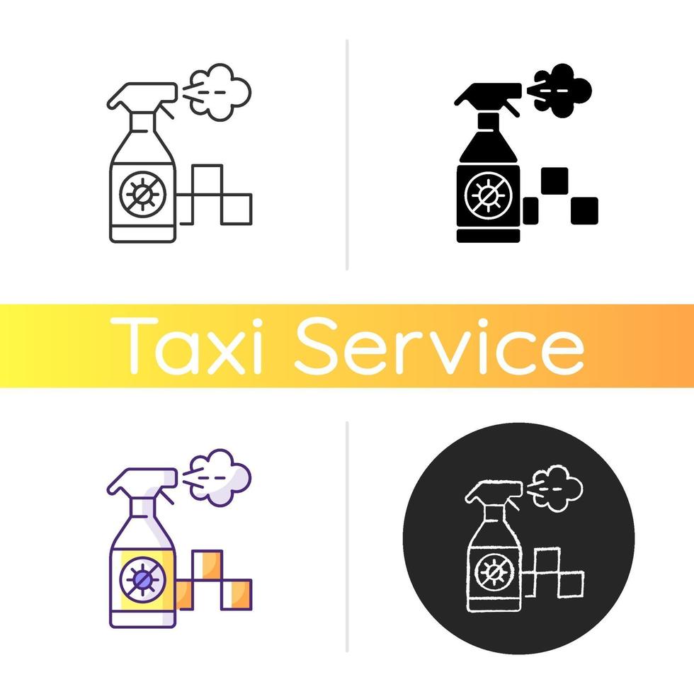 Regularly disinfected cab icon vector