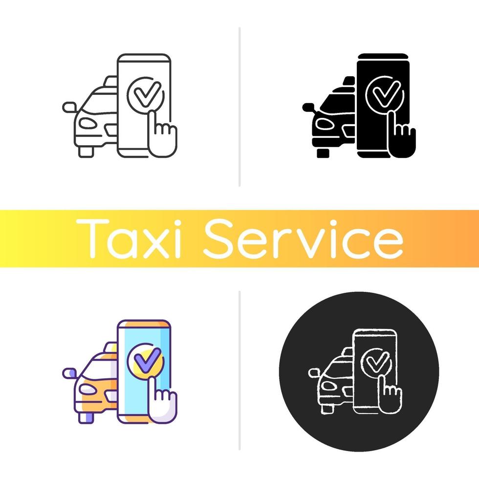 Taxi booking icon vector