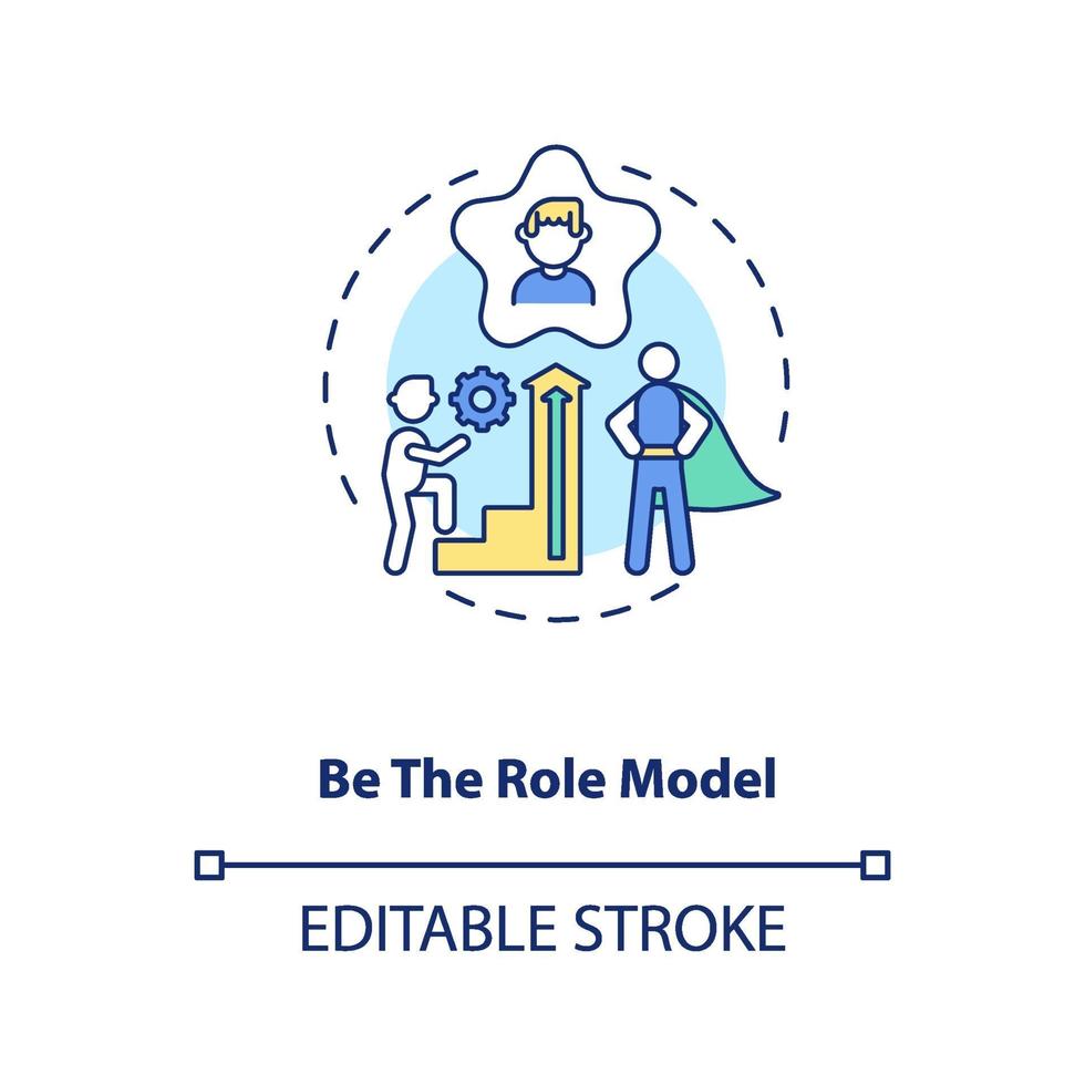 Be role model concept icon vector