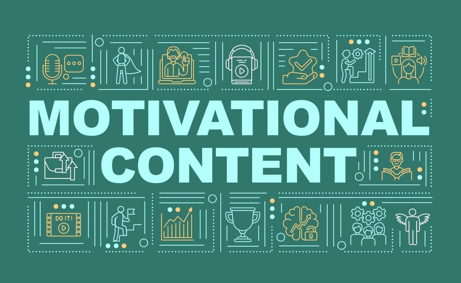 Motivational content word concepts banner vector