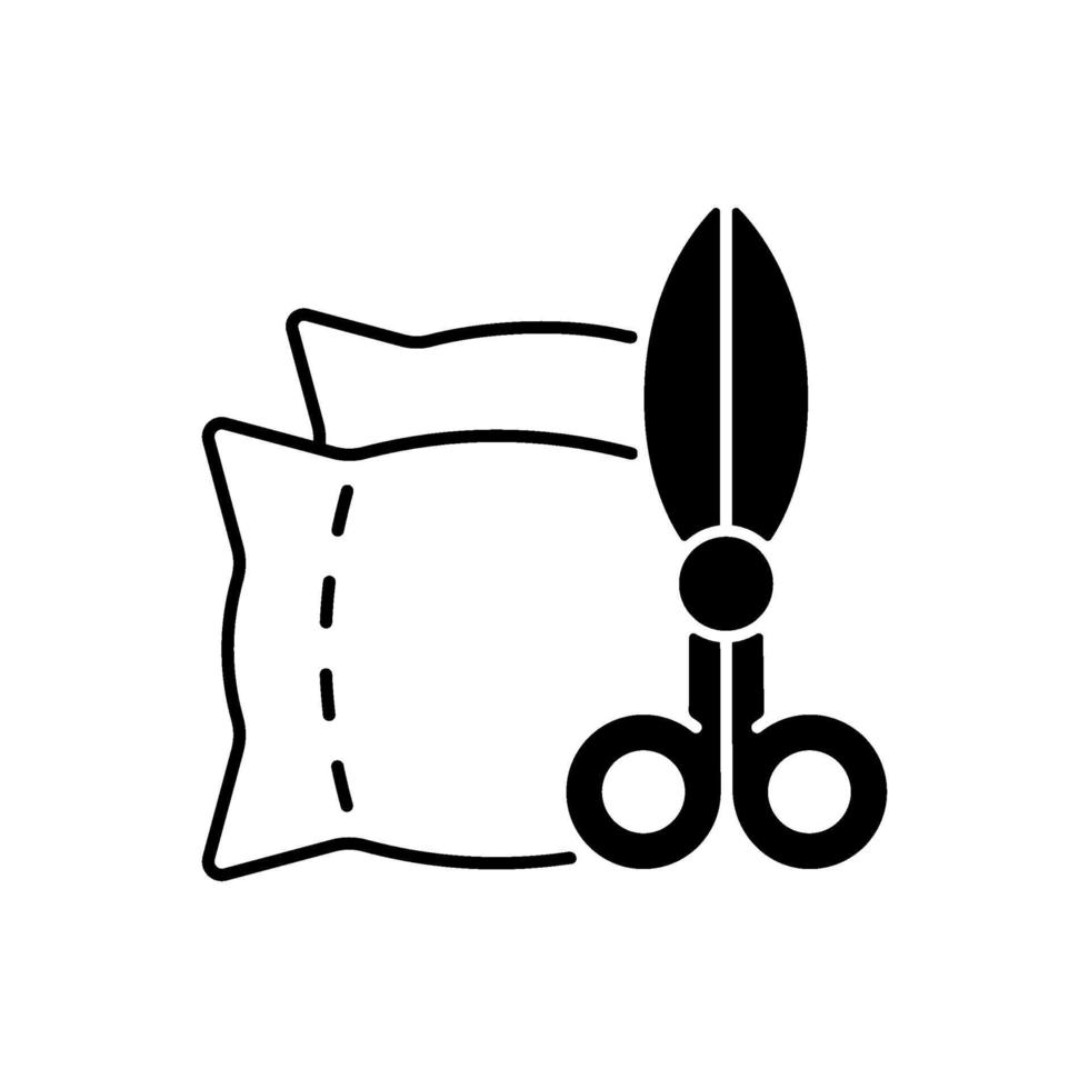 Household items and alterations black linear icon vector