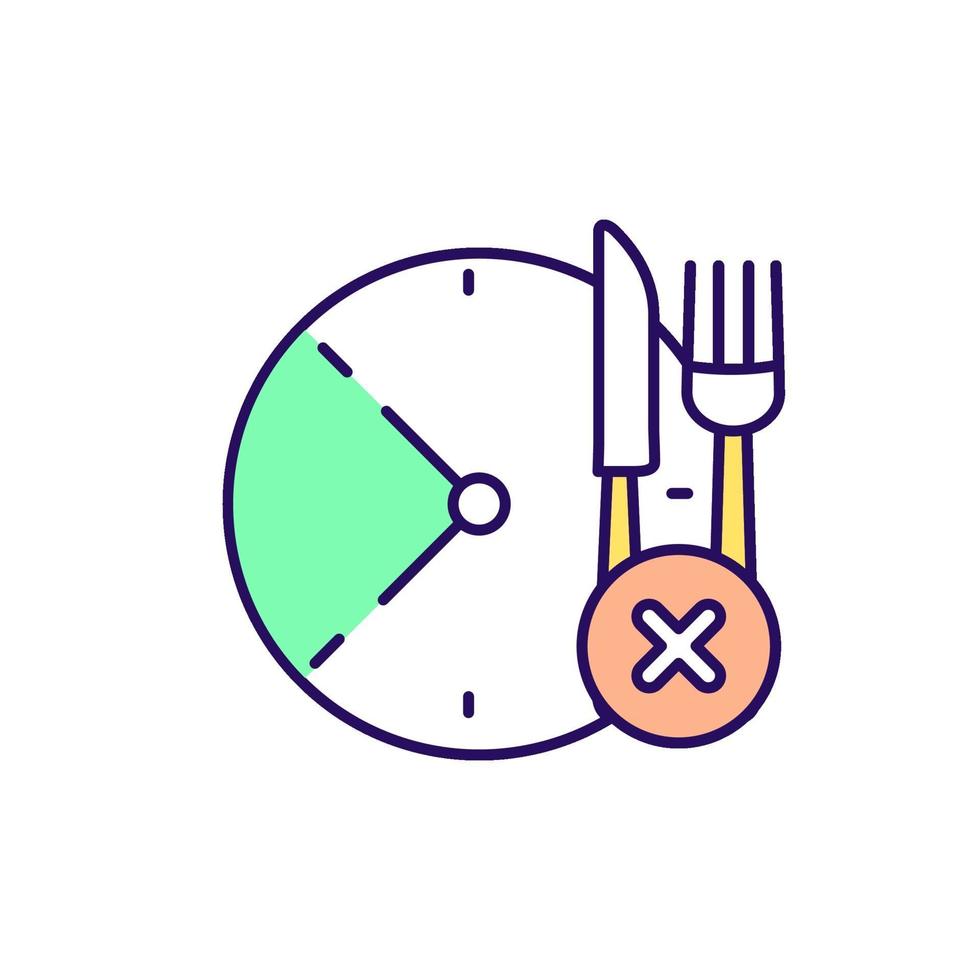 Skip meal RGB color icon 2164909 Vector Art at Vecteezy