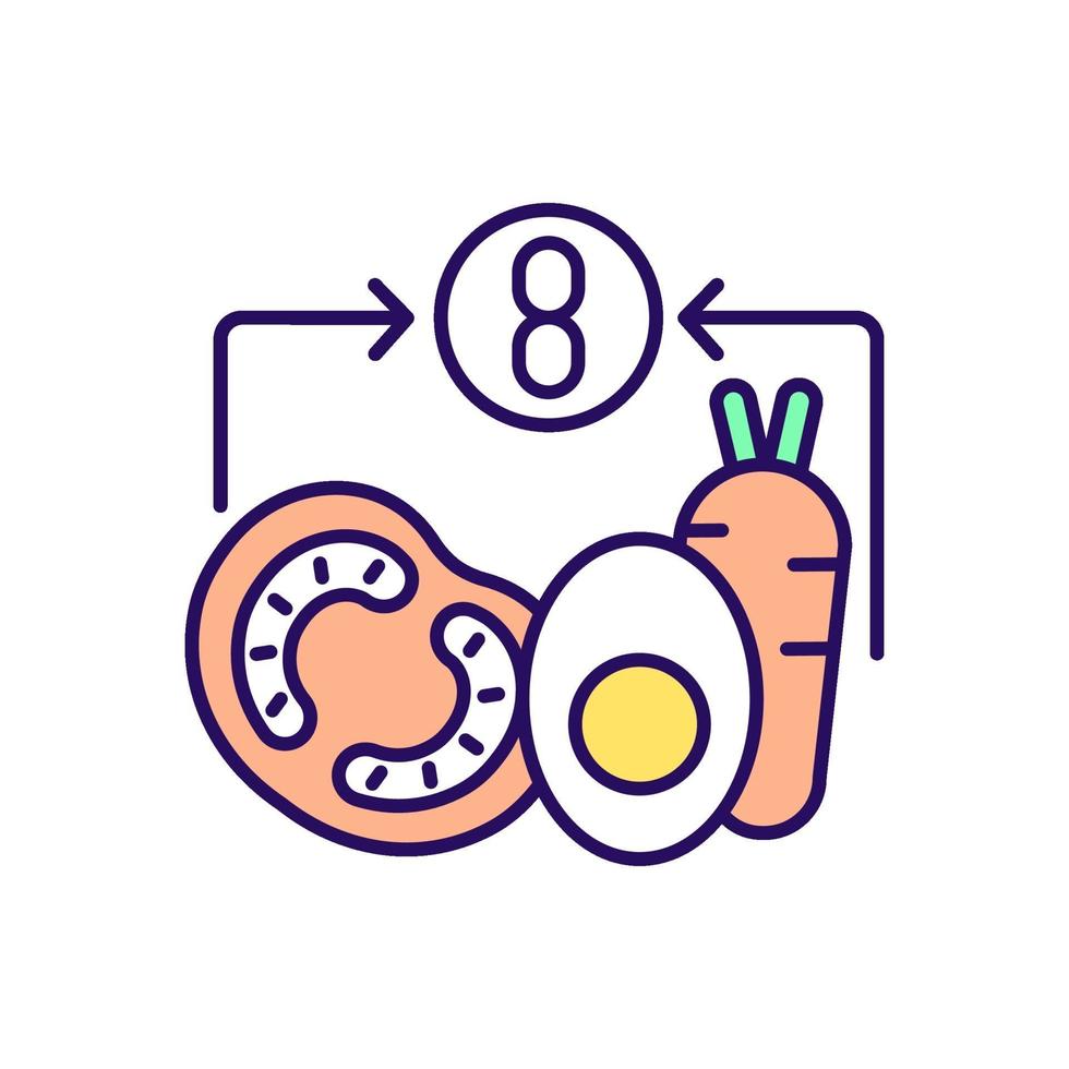 Healthy meal RGB color icon vector