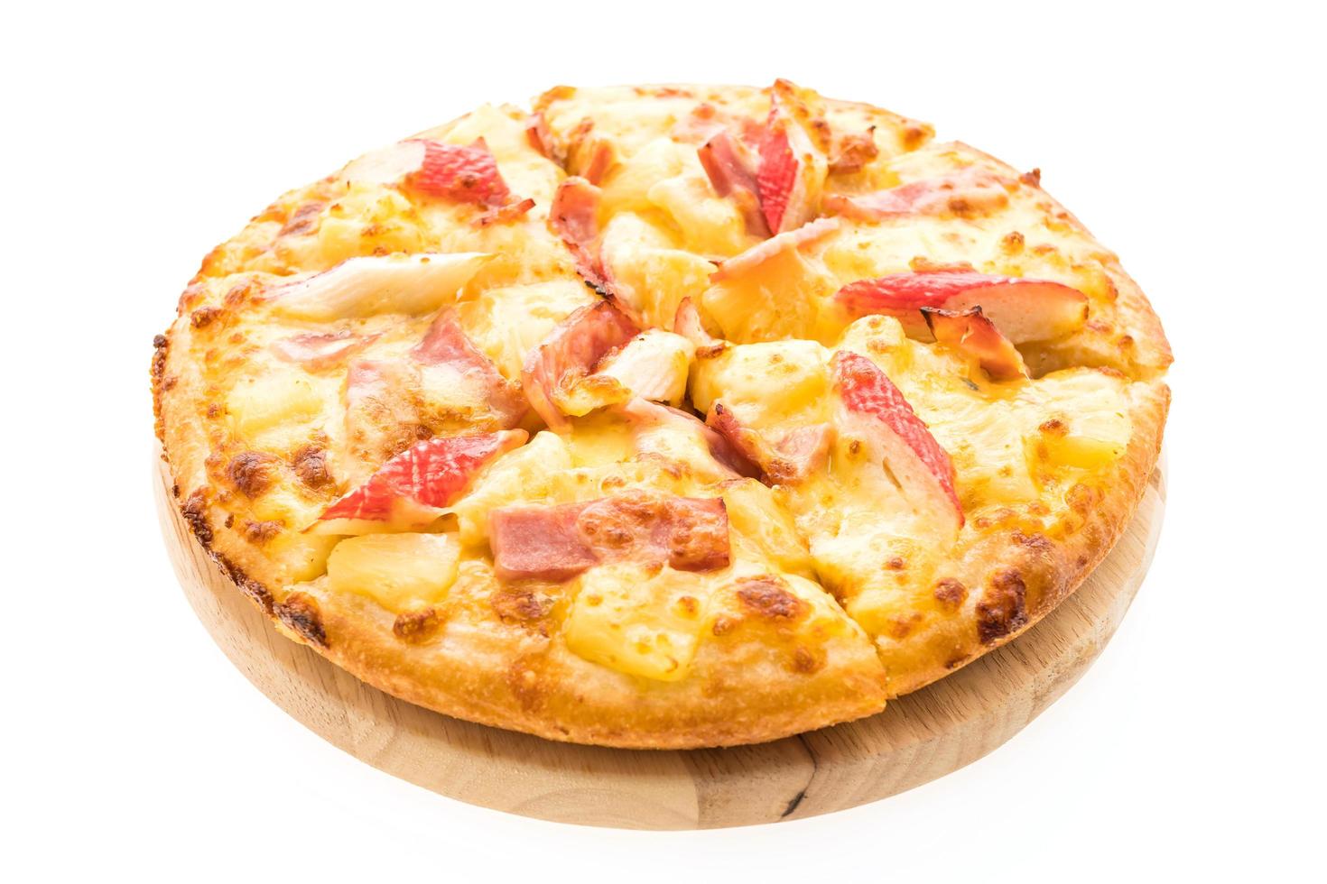 pizza hawaiana con mariscos foto