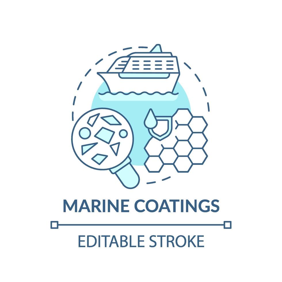 Marine coatings concept icon. vector