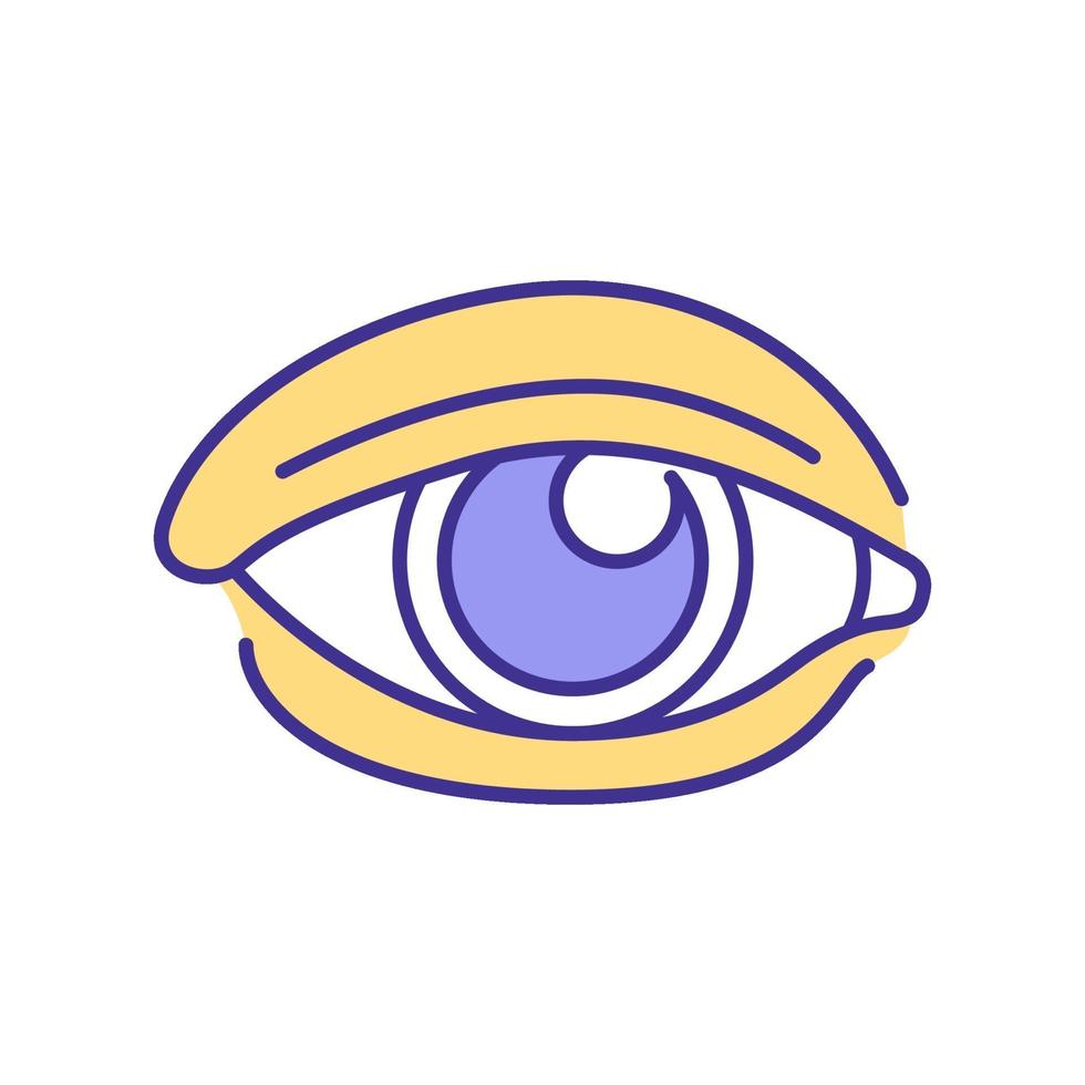 Human eye RGB color icon vector