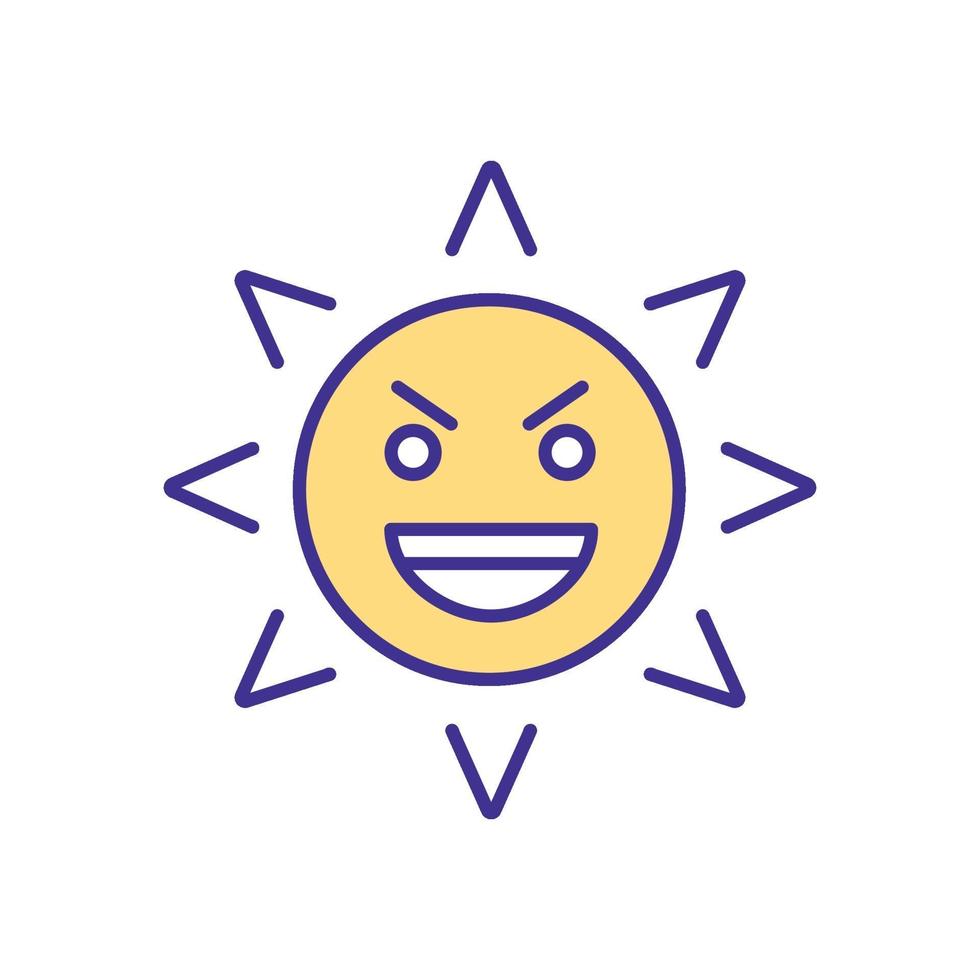 Eyes damage RGB color icon vector