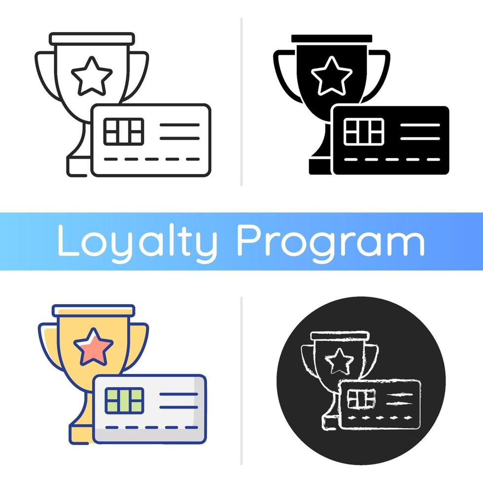 Rewards credit card icon vector