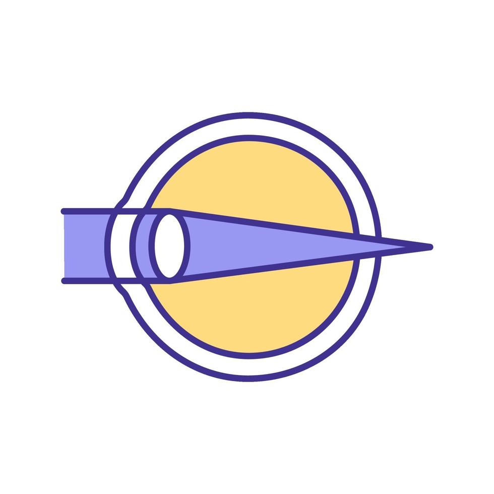 Eye functionality RGB color icon vector