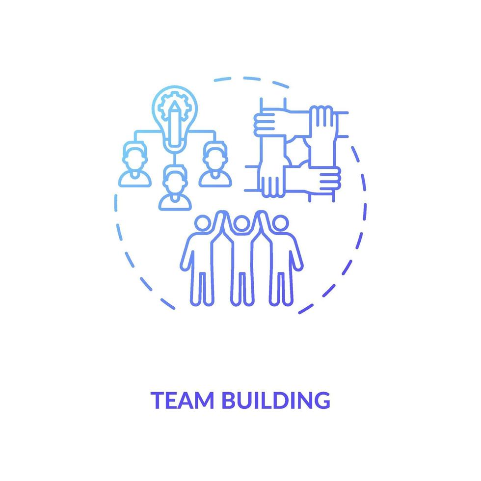 Team building concept icon vector
