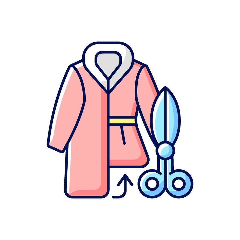 Fur repair and alterations RGB color icon vector