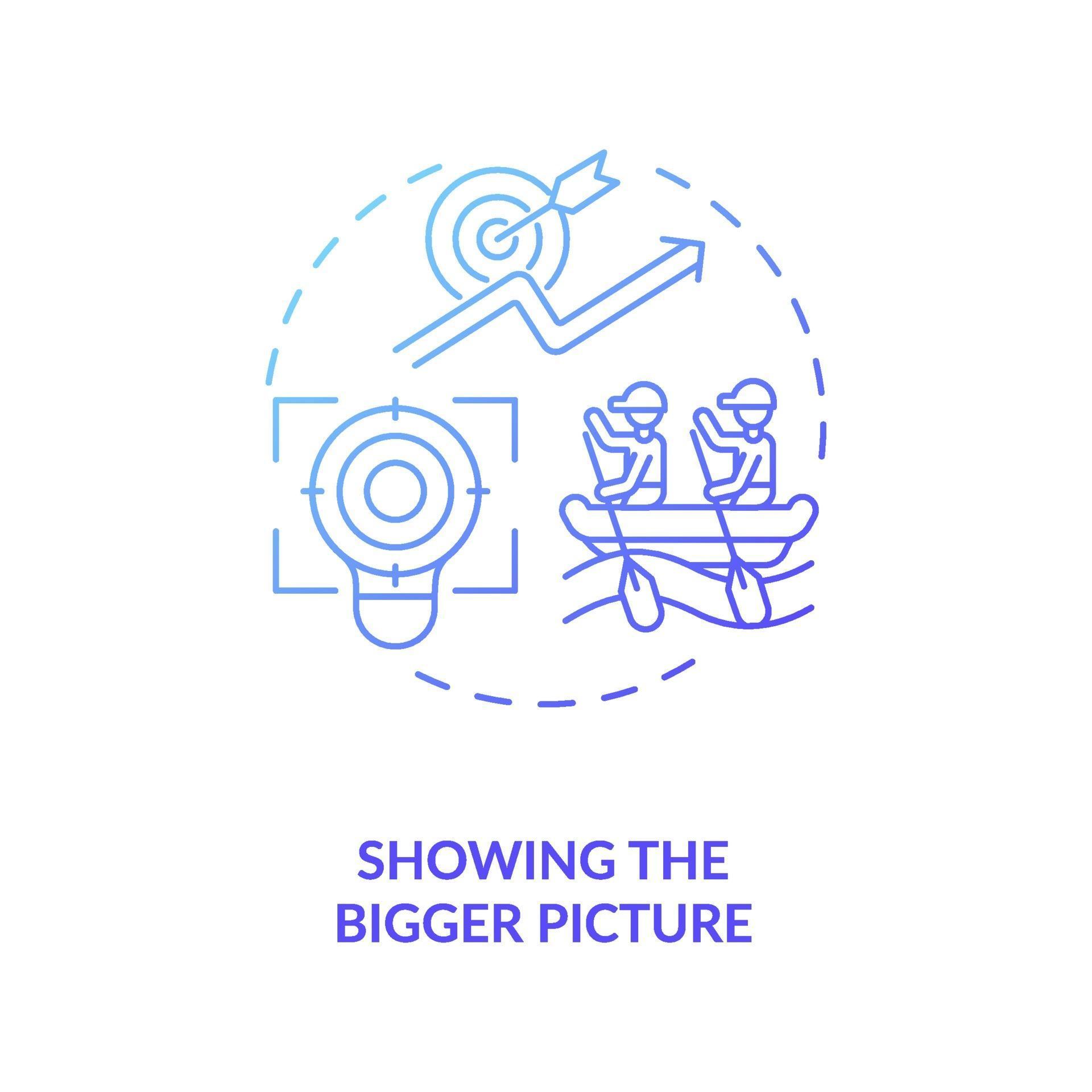 Showing bigger picture concept icon 2165149 Vector Art at Vecteezy