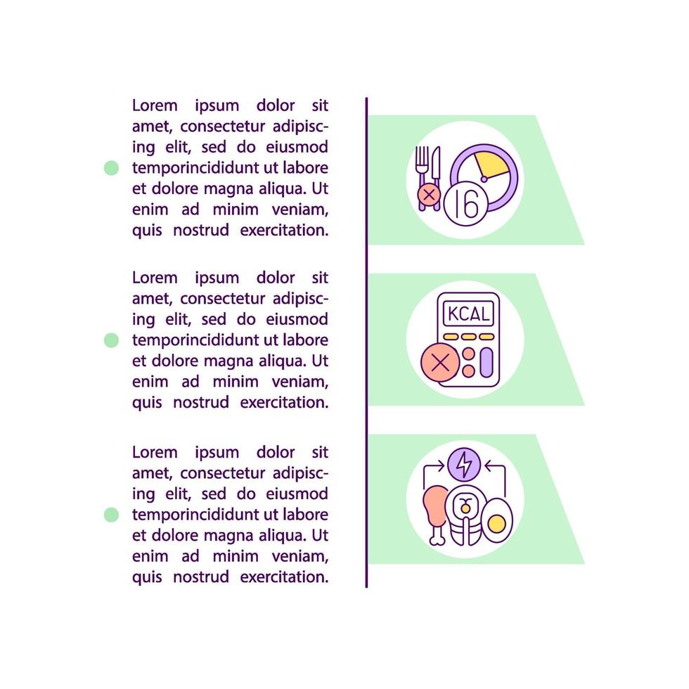 Intermittent fasting diet method concept icon with text vector