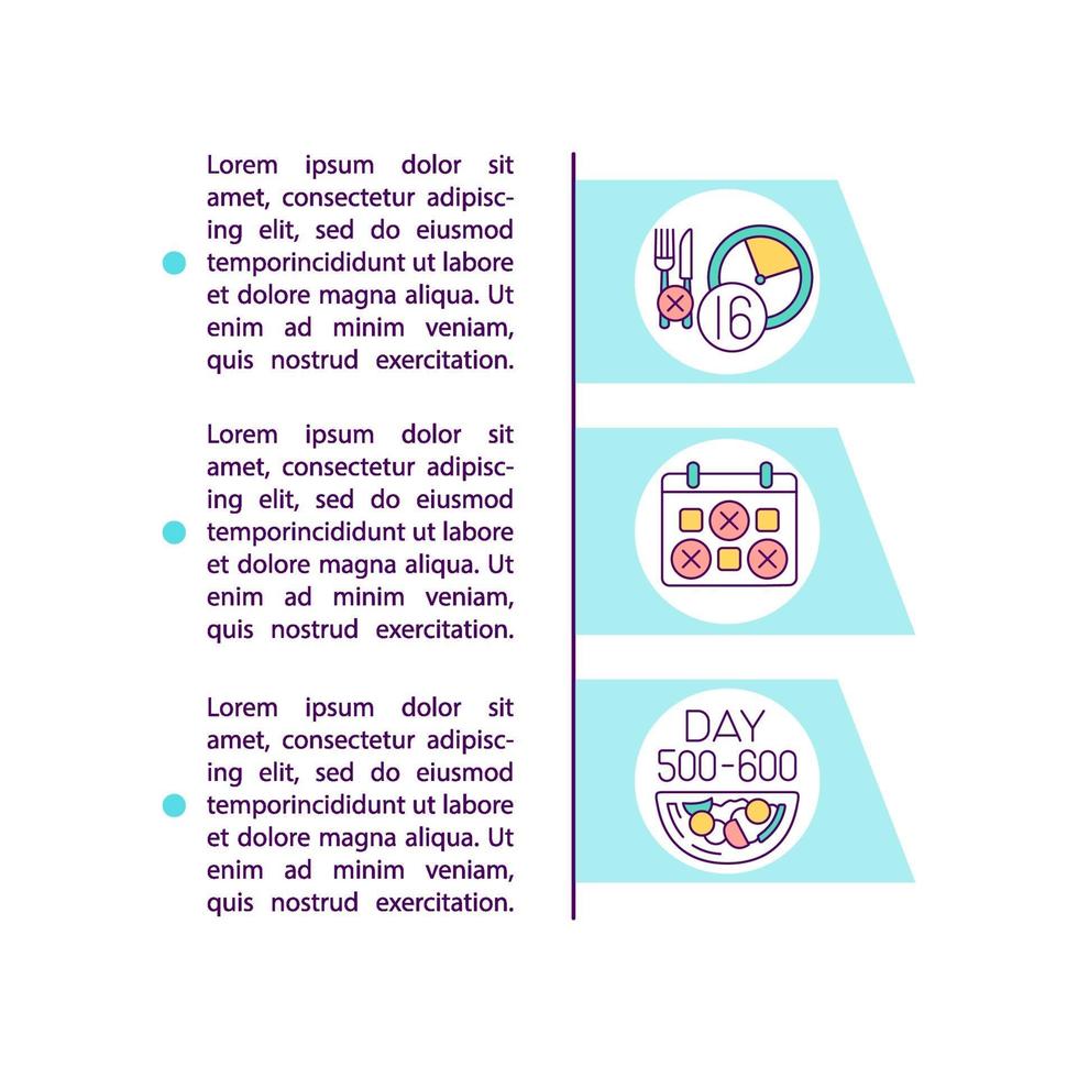 Intermittent fasting concept icon with text vector