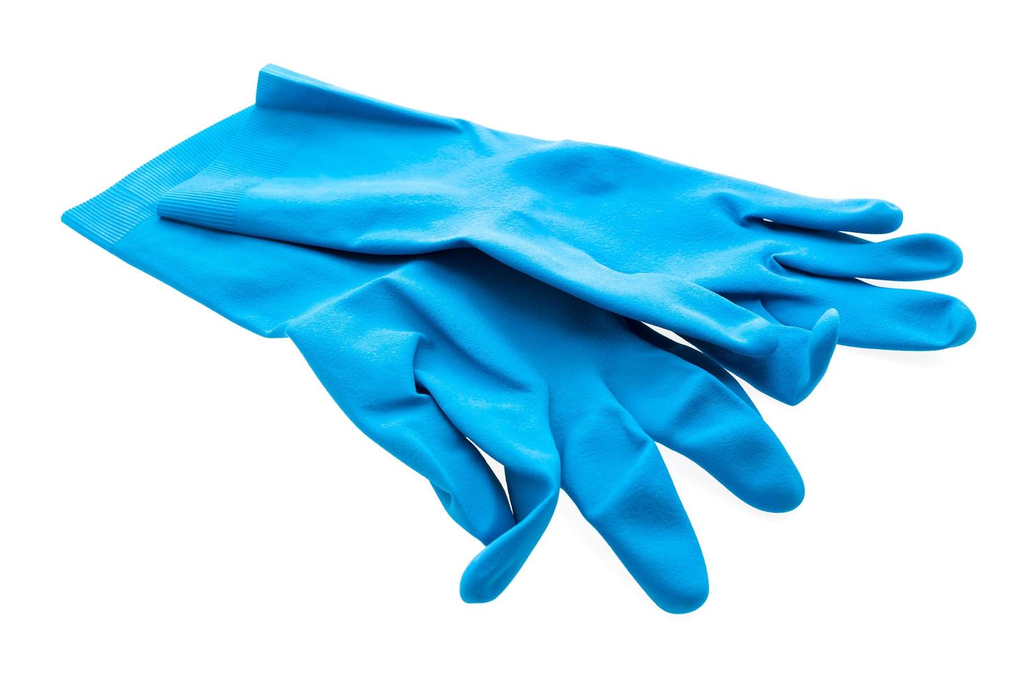 Rubber glove isolated on white photo