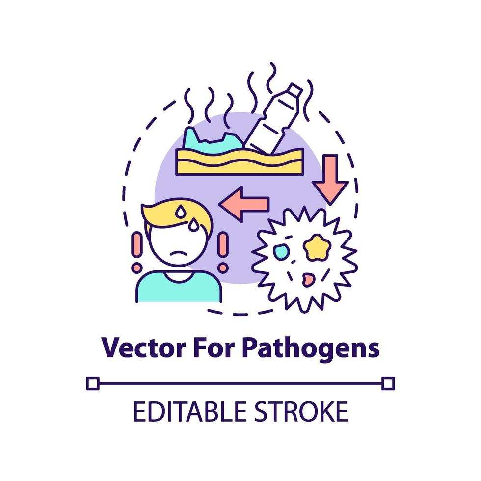 Vector for pathogens concept icon