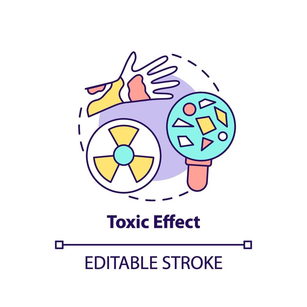 Toxic effect concept icon vector