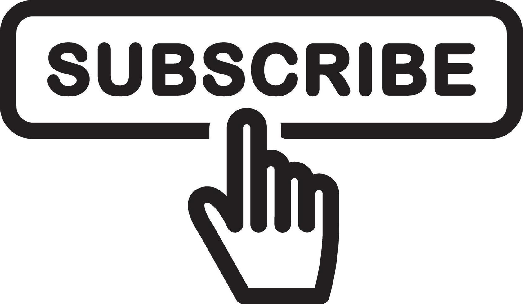 Line icon for subscribe vector