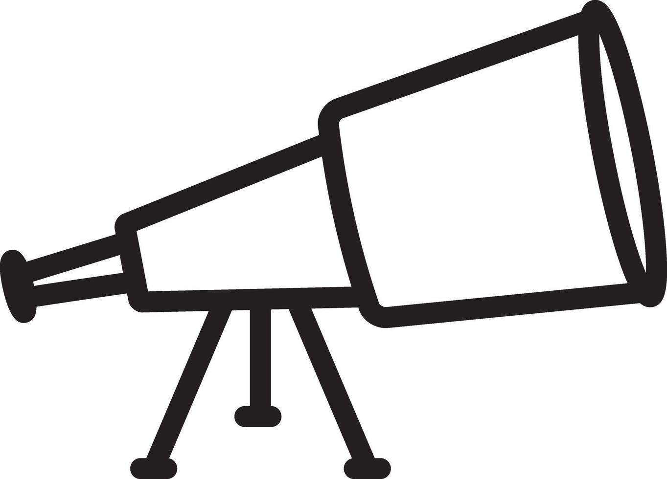 Line icon for telescope vector