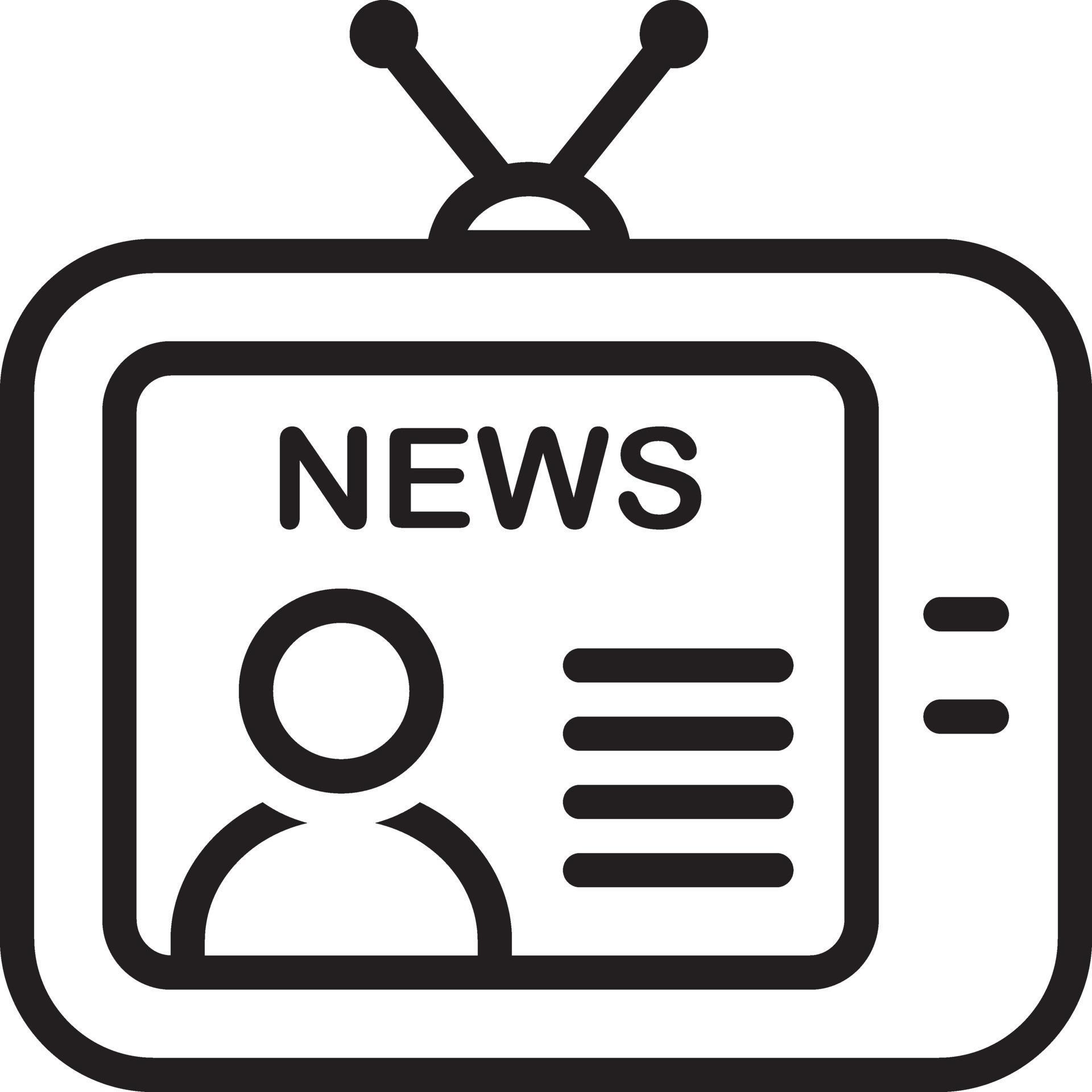 Line icon for news 2165457 Vector Art at Vecteezy