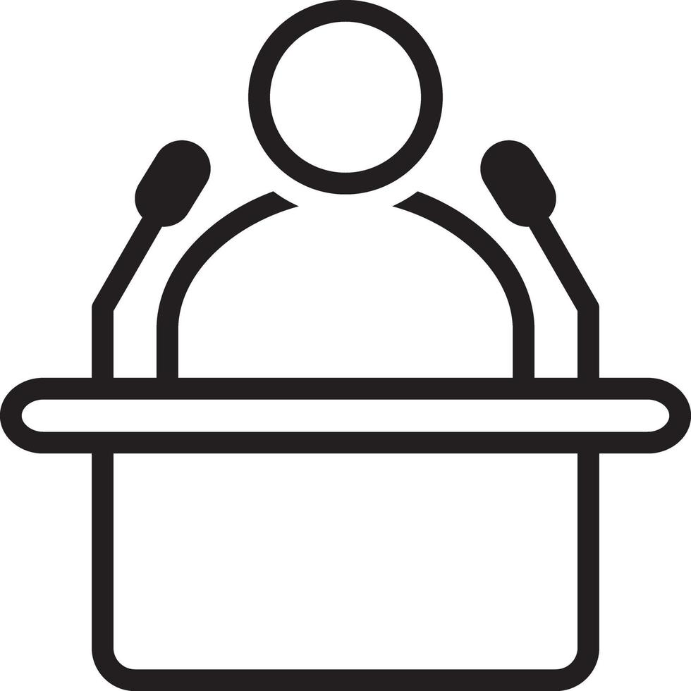 Line icon for speaker vector
