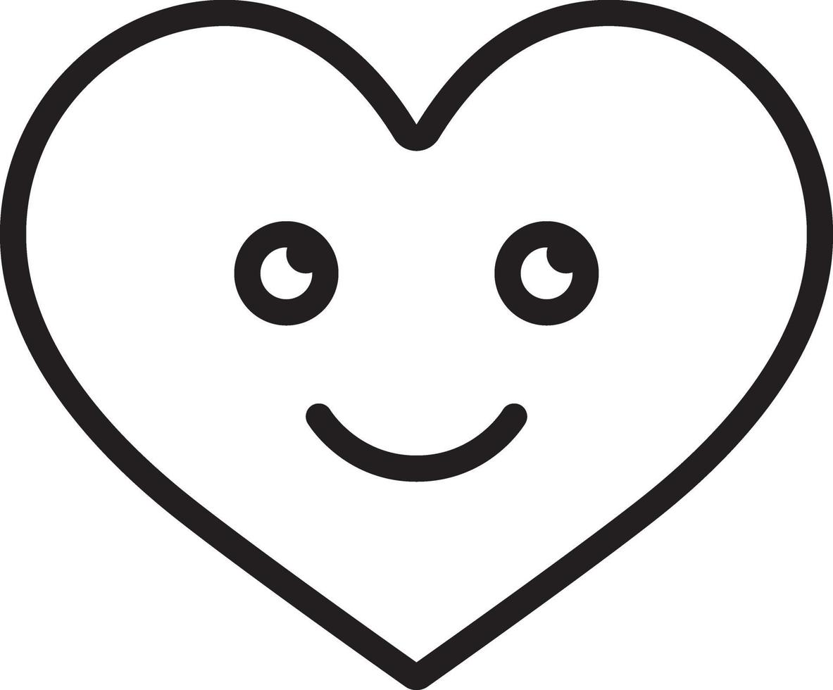 Line icon for love vector