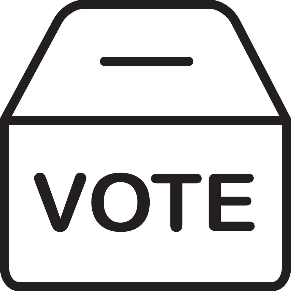 Line icon for polling vector